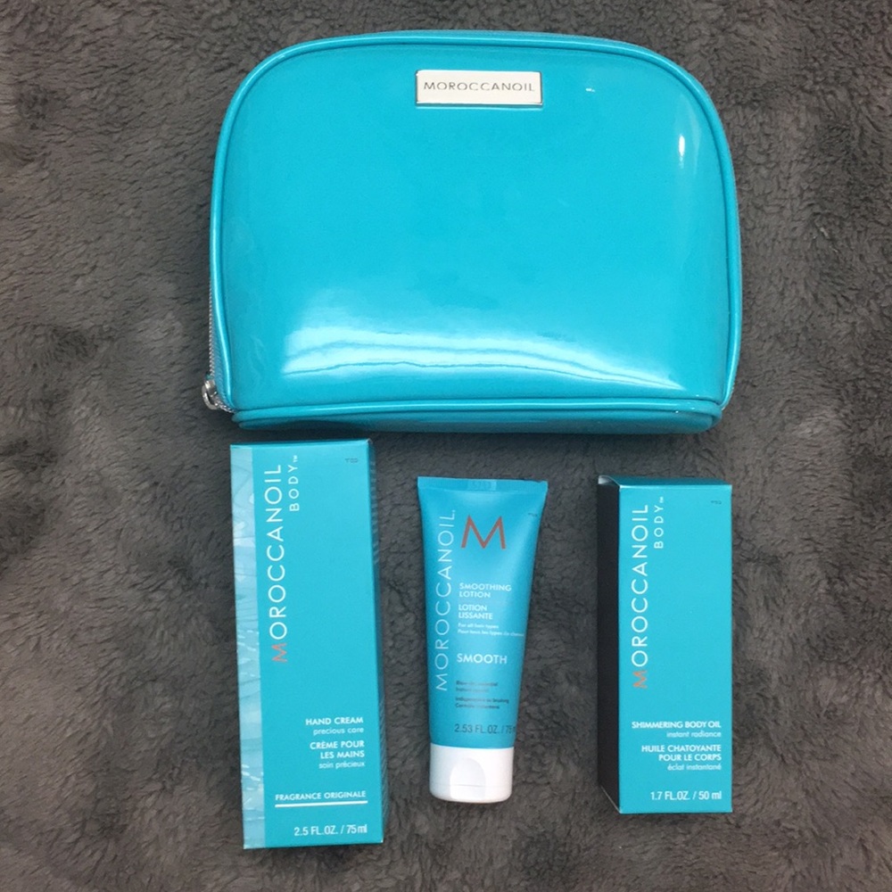 MOROCCANOIL skincare trio with makeup case